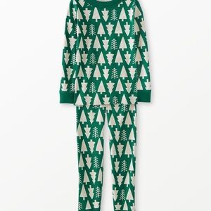 Hanna Andersson Forest Green Tree Pajama Set Sz 120cm